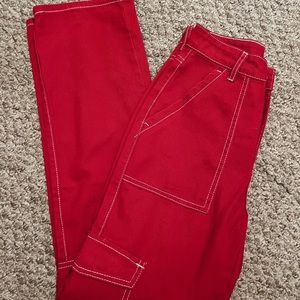 Red jeans